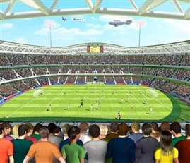 Zdjęcie Tapeta 3D Walltastic - Football Crazy