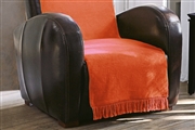 Koc Moca design na fotel 50x200 pomarańcz