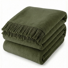 Zdjęcie Koc Mocadesign 150x200 ciemna oliwka