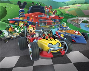 Zdjęcie Tapeta 3D Walltastic - Mickey Mouse Racers