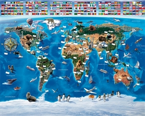 Zdjęcie Tapeta 3D Walltastic - Map of the World