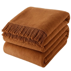 Zdjęcie Koc Mocadesign 150x200  koniakowy brąz