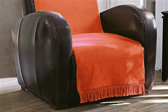 Zdjęcie Koc Moca design na fotel 50x200 pomarańcz