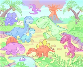 Zdjęcie Tapeta 3D Walltastic - Baby Dinosaurs