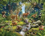 Tapeta 3D Walltastic - Animals Forest