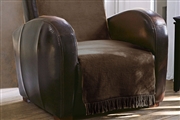 Koc Moca design na fotel 50x200 czekolada
